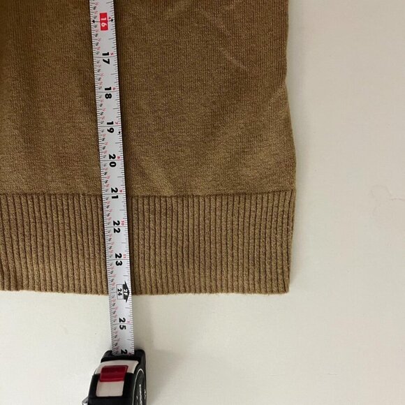 beige vintage 90s girly downtown it girl knit zip up sweater w/ faux fur collar - Picture 7 of 8